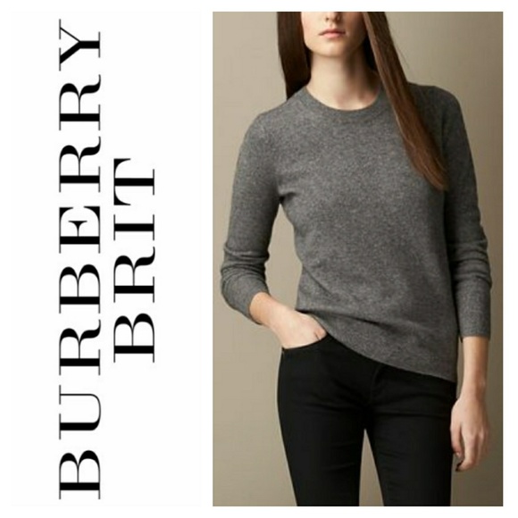 Burberry Brit Elbow Patch Gray Merino 